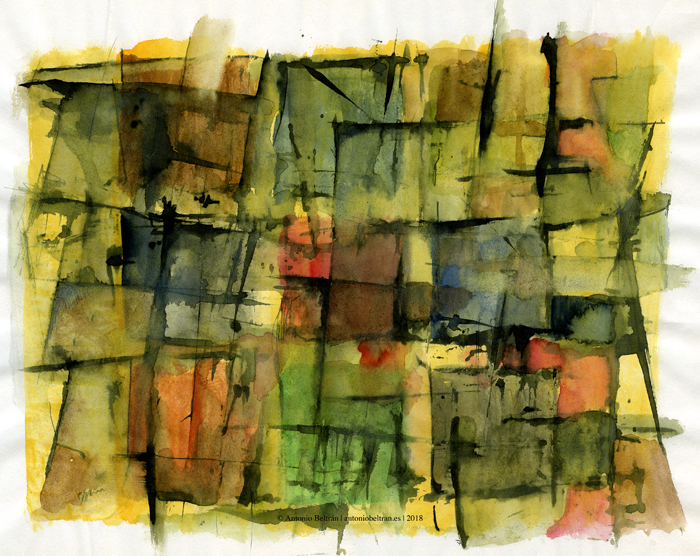 Ortogonia collage abstracto arte dibujo geometria antonio beltran