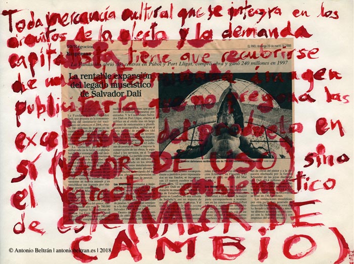 Arte mercancia Dali collage ideologica fotografia arte dibujo politica subvertising contrapublicidad Antonio Beltran
