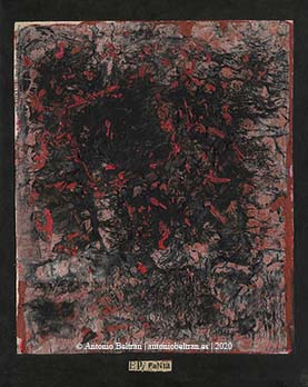 pintura abstracta epifania autorretrato collage poesia antonio beltran