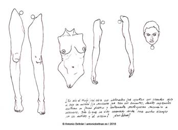 dibujo muñeca desnuda desmontable erotica poesia arte hans bellmer antonio beltran