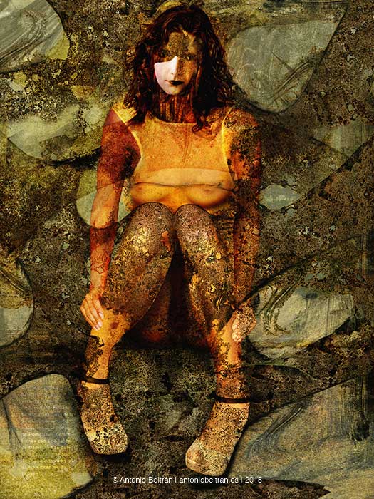 chica sentada erotica desnudo collage dibujo poesia subvertising contrapublicidad