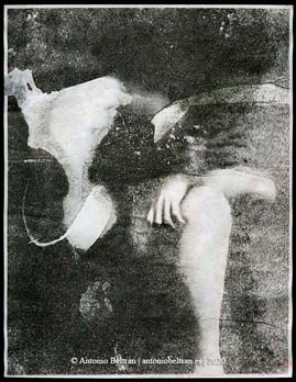 mujer abstraida fotocopia rota erotica desnudo collage poesia arte antonio beltran