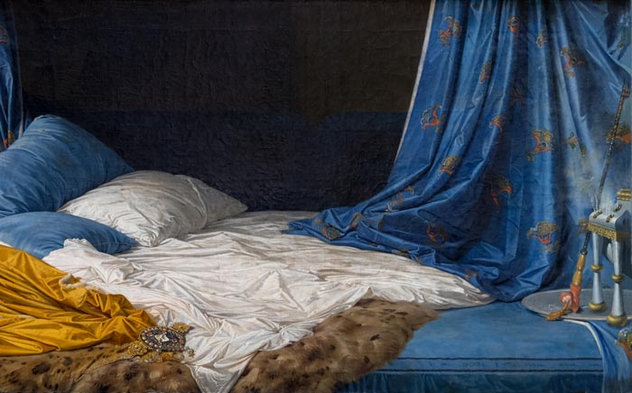 Lecho vac�o de la pintura <em>Gran odalisca</em>, de Ingres.