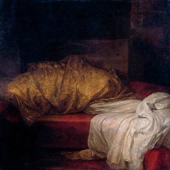 Lecho vac�o de la pintura <em>Betsab�</em>, de Rembrandt.